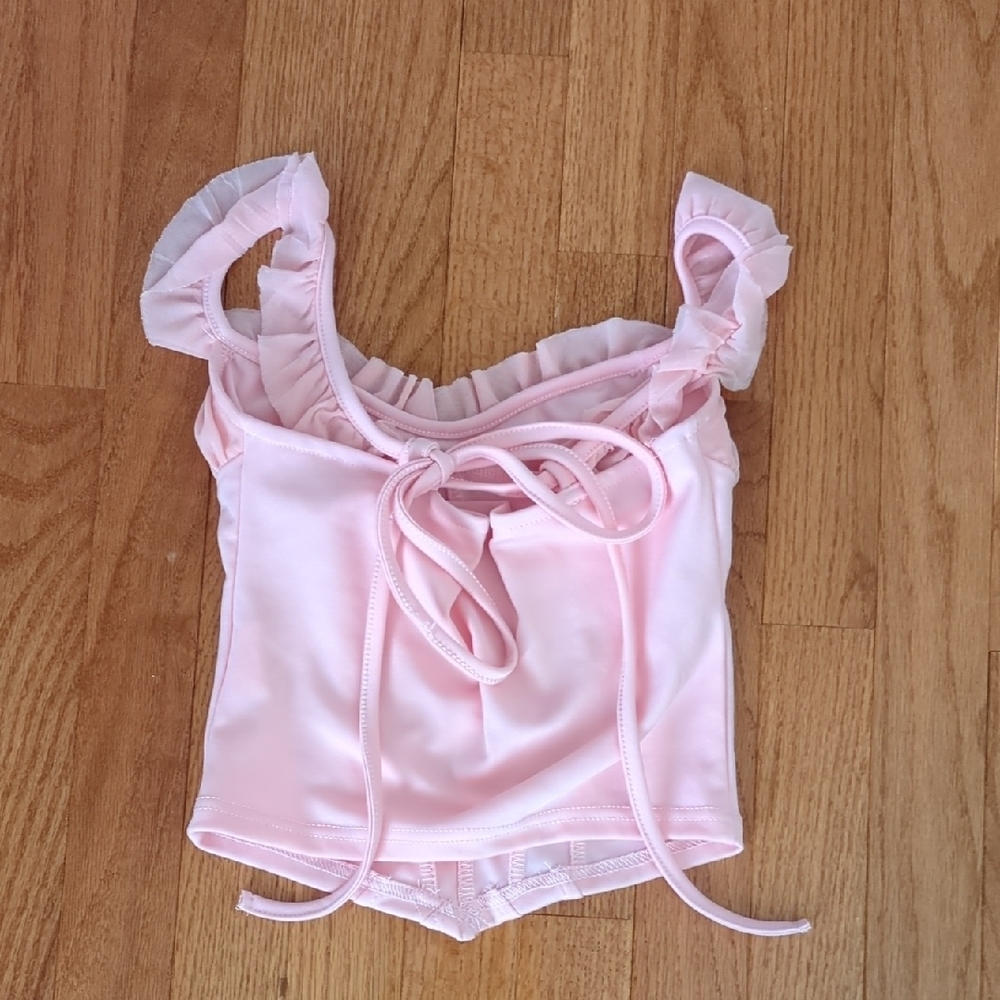 Pink Ruffled Corset Top - Picture 2 of 2